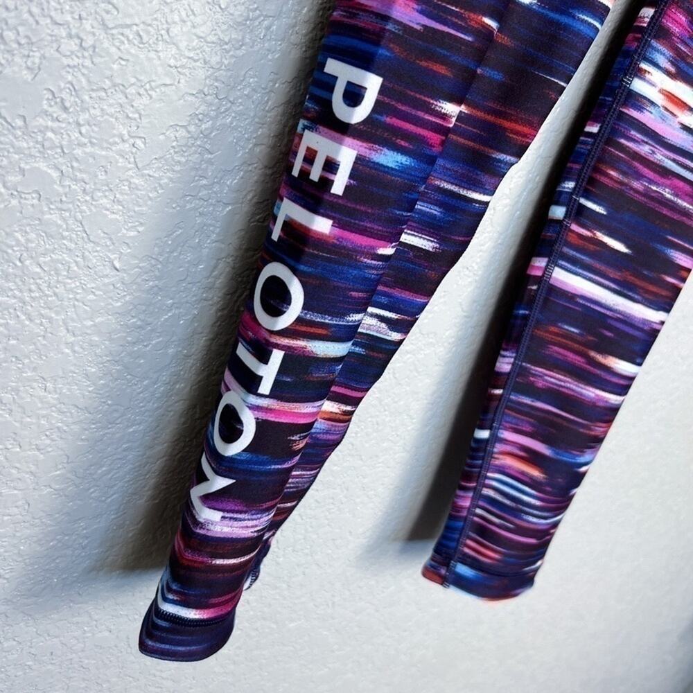 Peloton Reversible NWT Melody High-Waist Leggings S Tie-Dye Stripe 7/8 Tights - Picture 6 of 14